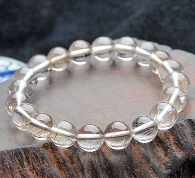 纯天然9mm魔鬼发晶银发手链Y81Y137 东海县盛饰珠宝的匠心之作